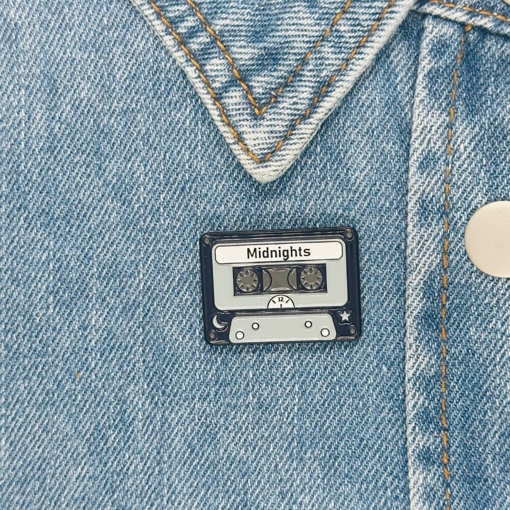 ⭐Retro Midnights Cassette Tape Enamel Pin Album Cover Brooch Radio Cassette New